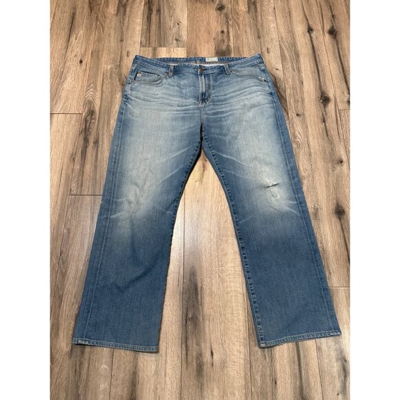AG The Protege Straight Leg Jeans 36" Waist Denim 360° Distressed - Picture 1 of 11